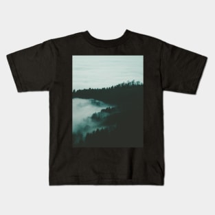 Wonderful Fog and Forest View Kids T-Shirt